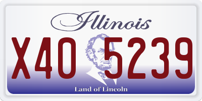IL license plate X405239