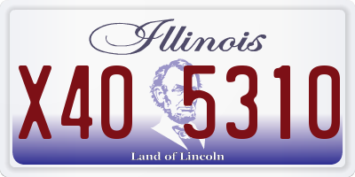 IL license plate X405310