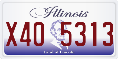 IL license plate X405313