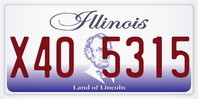 IL license plate X405315