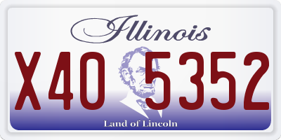 IL license plate X405352