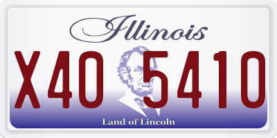 IL license plate X405410