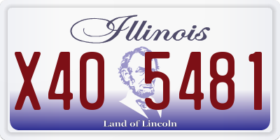 IL license plate X405481