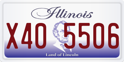 IL license plate X405506
