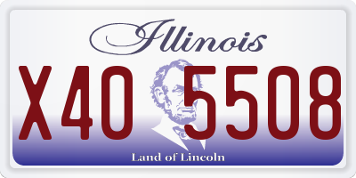 IL license plate X405508