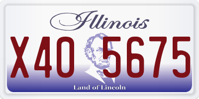IL license plate X405675