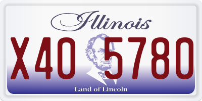 IL license plate X405780