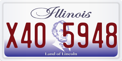 IL license plate X405948