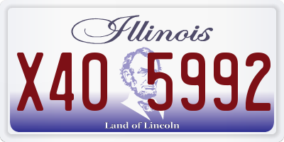 IL license plate X405992