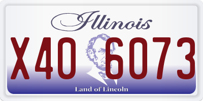 IL license plate X406073