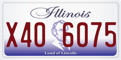 IL license plate X406075
