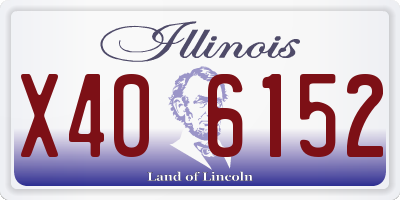 IL license plate X406152