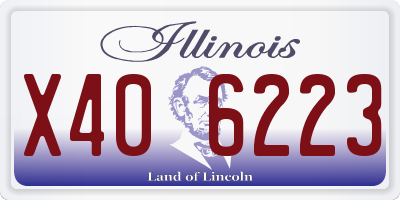 IL license plate X406223