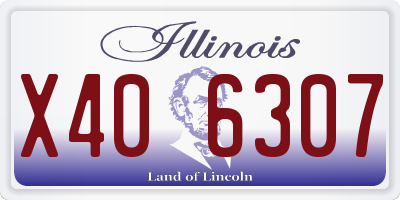 IL license plate X406307