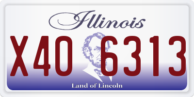 IL license plate X406313