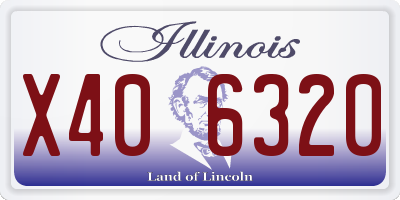 IL license plate X406320