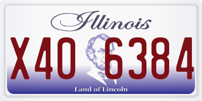 IL license plate X406384