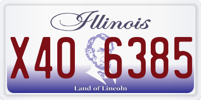 IL license plate X406385