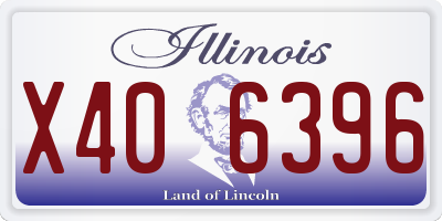 IL license plate X406396