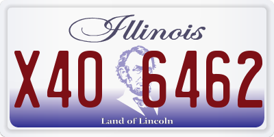 IL license plate X406462