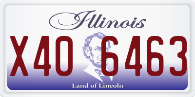 IL license plate X406463