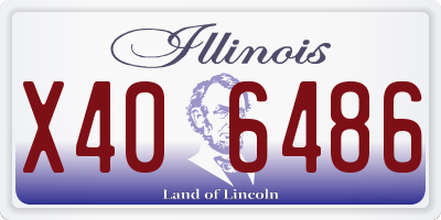 IL license plate X406486