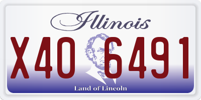 IL license plate X406491