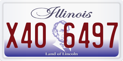 IL license plate X406497