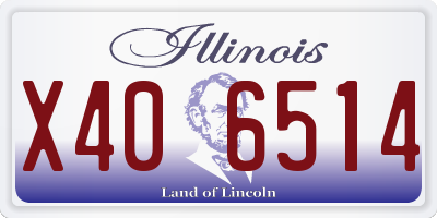 IL license plate X406514