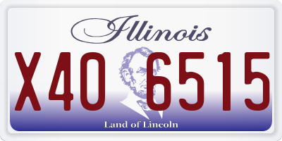 IL license plate X406515