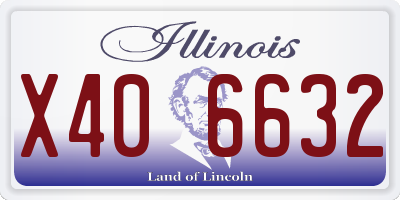 IL license plate X406632