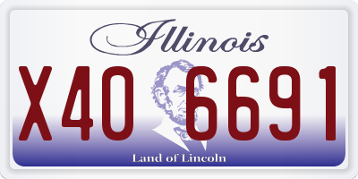 IL license plate X406691