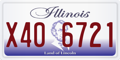 IL license plate X406721