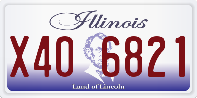 IL license plate X406821