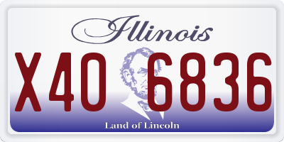 IL license plate X406836