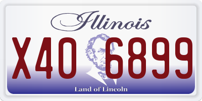 IL license plate X406899