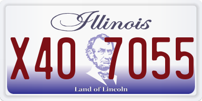 IL license plate X407055