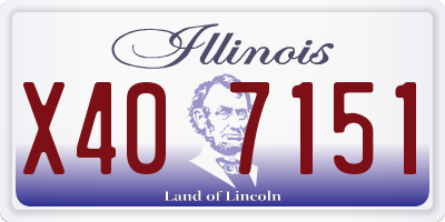 IL license plate X407151