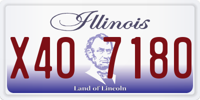 IL license plate X407180