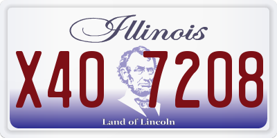 IL license plate X407208