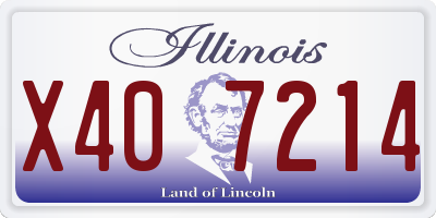 IL license plate X407214
