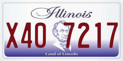 IL license plate X407217