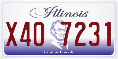 IL license plate X407231