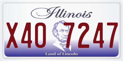 IL license plate X407247