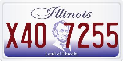IL license plate X407255