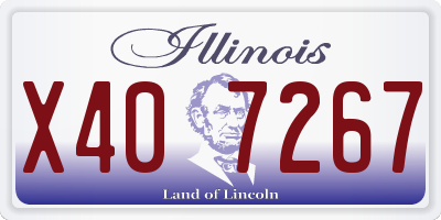 IL license plate X407267