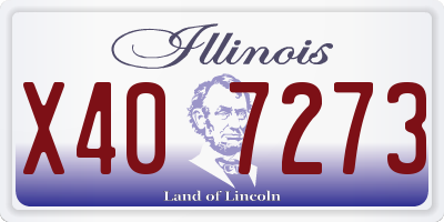 IL license plate X407273