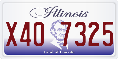 IL license plate X407325