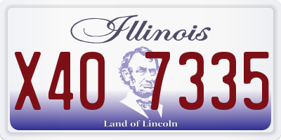 IL license plate X407335