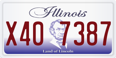 IL license plate X407387